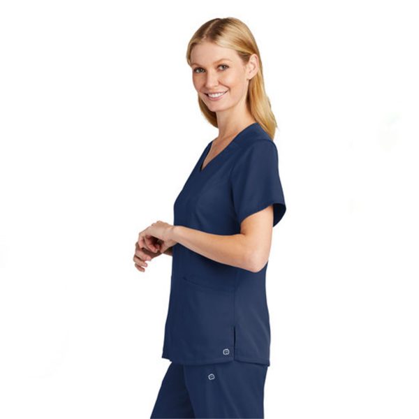 NFP : WonderWink® WorkFlex™ Mock Wrap Scrub Top, LADIES - Image 2